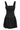 Black Satin Ruche Corset Bubble Mini Dress